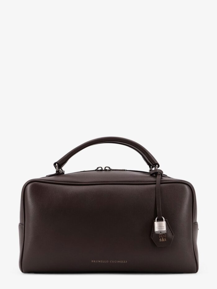 Brunello Cucinelli Boston Explorer Leather Shoulder Bag