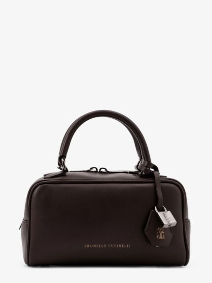 Brunello Cucinelli Boston Explorer Small Leather Shoulder Bag