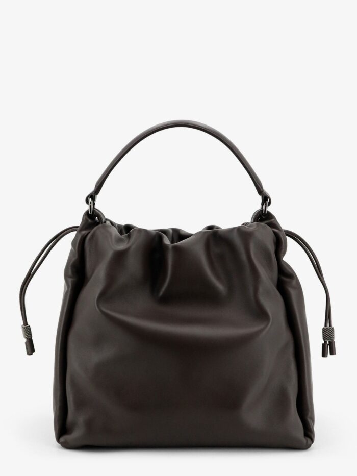 Brunello Cucinelli Bucket Mellow Leather Shoulder Bag