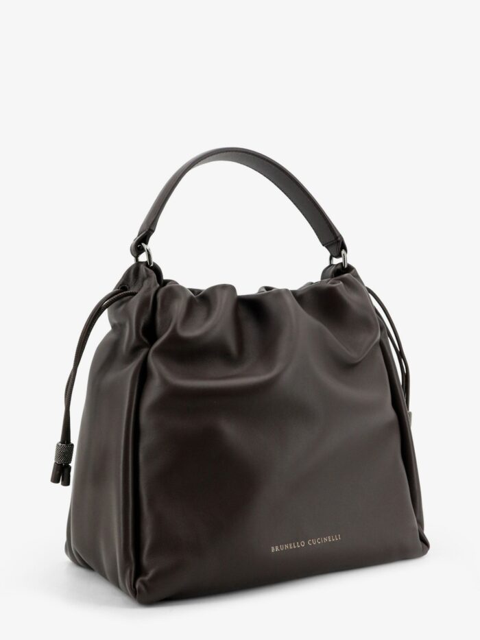 Brunello Cucinelli Bucket Mellow Leather Shoulder Bag