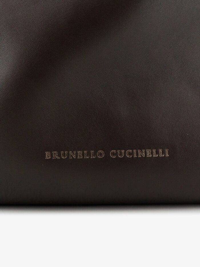 Brunello Cucinelli Bucket Mellow Leather Shoulder Bag