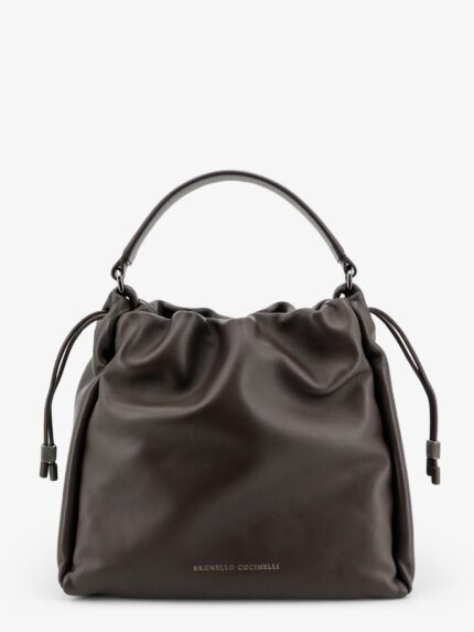 Brunello Cucinelli Bucket Mellow Leather Shoulder Bag