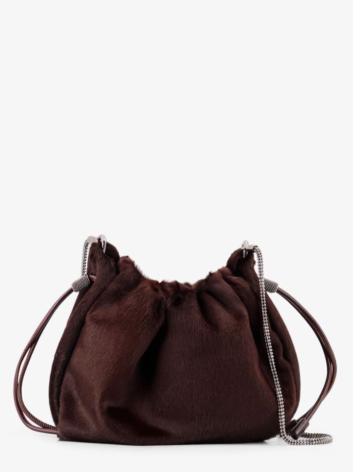 Brunello Cucinelli Bucket Mellow Mini Pony Skin Shoulder Bag