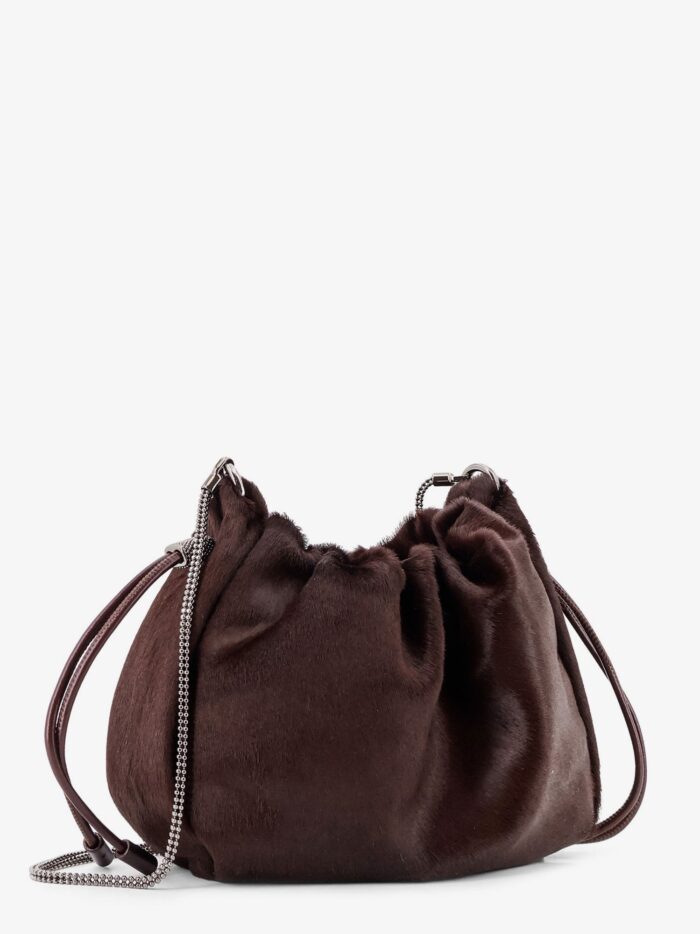 Brunello Cucinelli Bucket Mellow Mini Pony Skin Shoulder Bag
