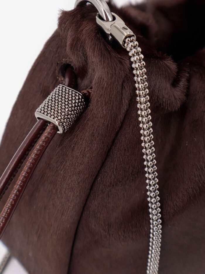 Brunello Cucinelli Bucket Mellow Mini Pony Skin Shoulder Bag