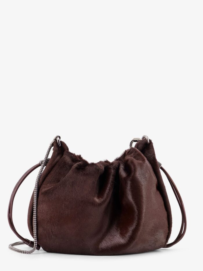 Brunello Cucinelli Bucket Mellow Mini Pony Skin Shoulder Bag