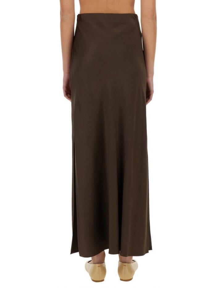 Brunello Cucinelli CADY SATIN "FLUID BIAS-CUT" SKIRT