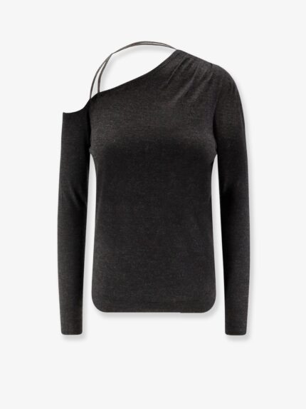 Brunello Cucinelli Cashmere And Silk Blend Sweater With Monili Detail