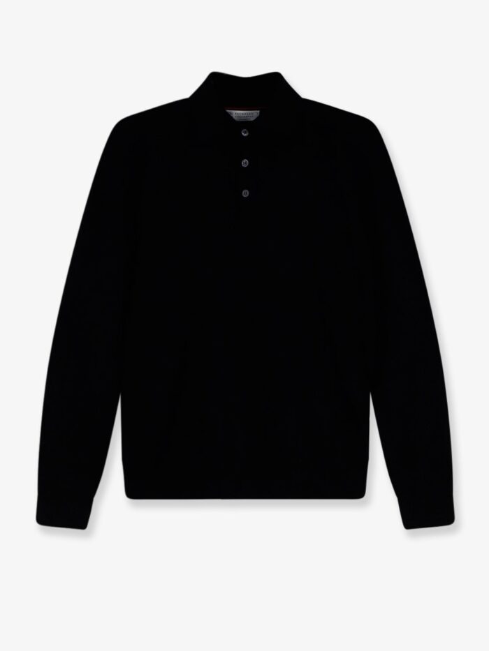 brunello cucinelli cashmere and silk polo shirt Brunello Cucinelli Cashmere And Silk Polo Shirt