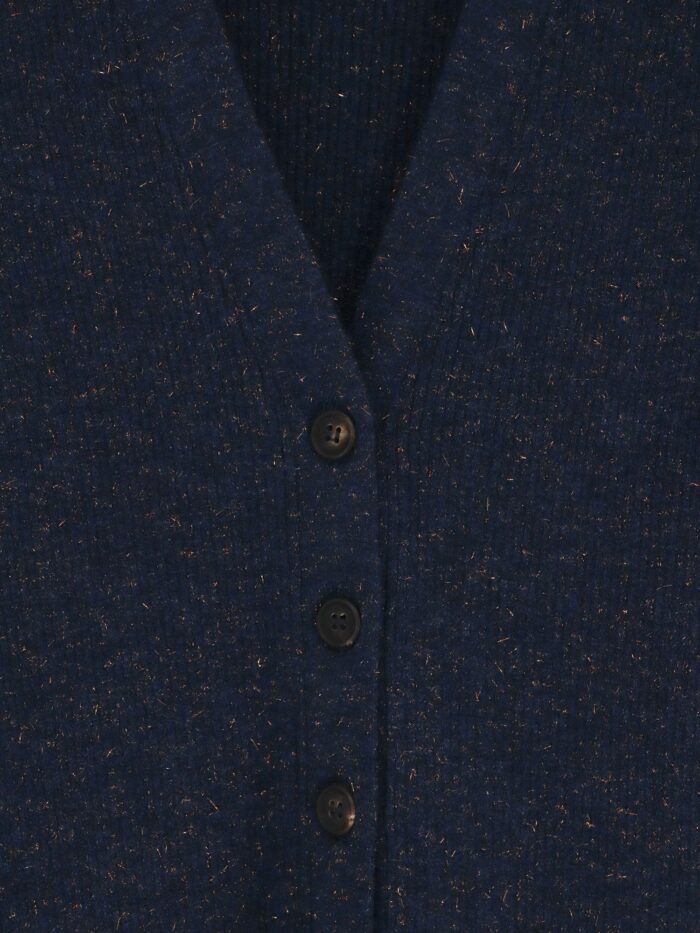 Brunello Cucinelli Cashmere And Viscose Blend Cardigan With Lurex Motif