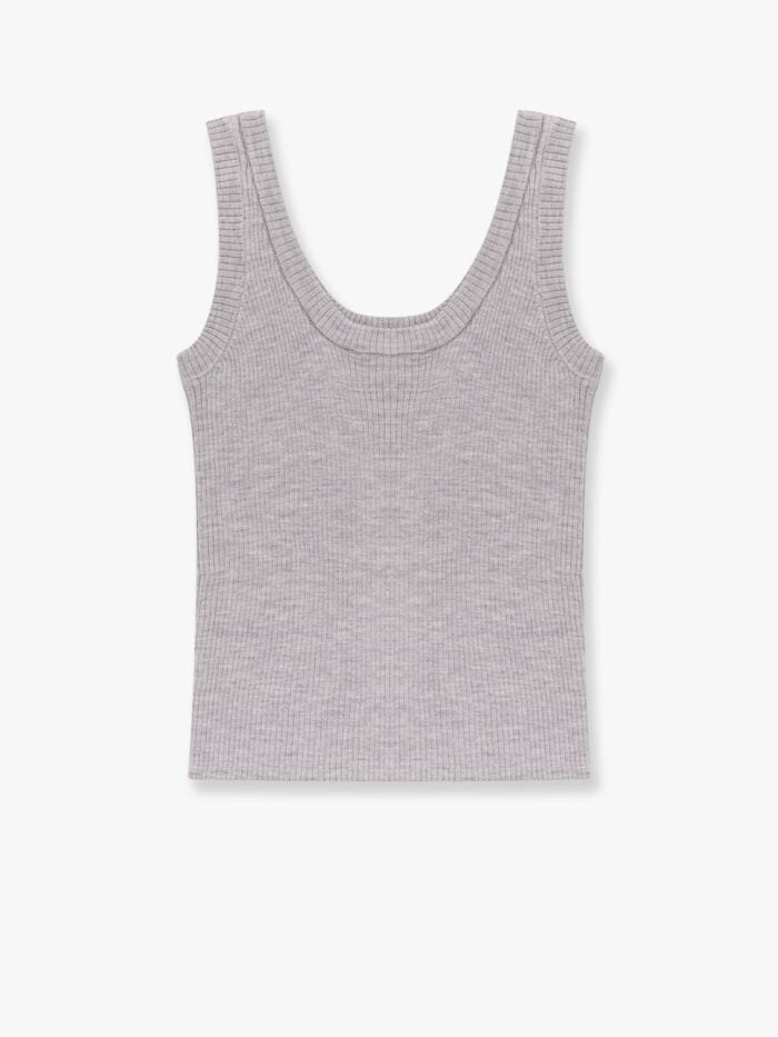 Brunello Cucinelli Cashmere And Wool Tank Top With Monili Detail