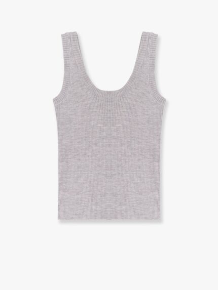 Brunello Cucinelli Cashmere And Wool Tank Top With Monili Detail