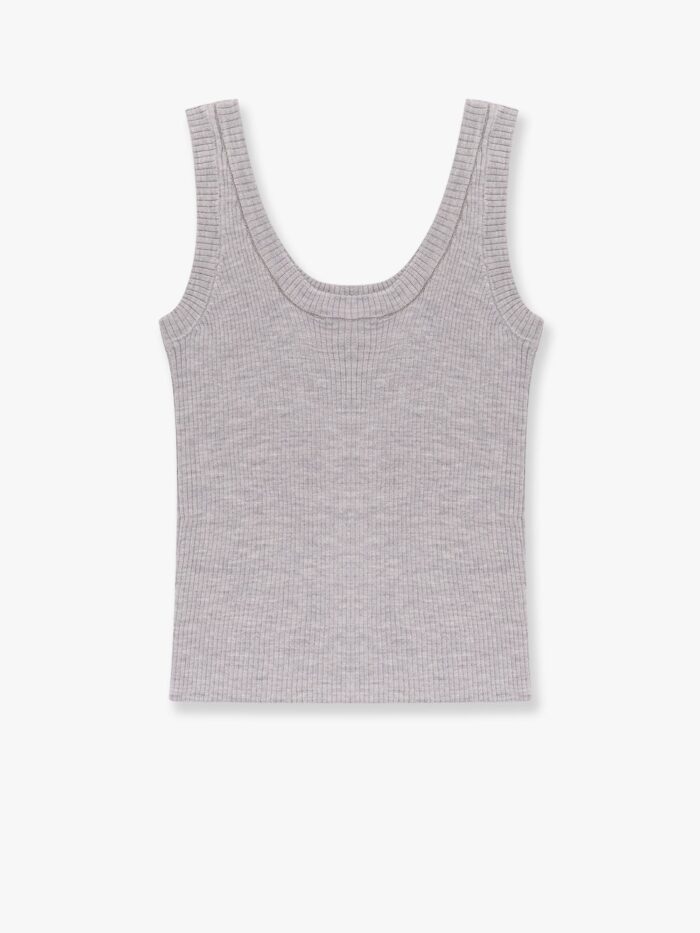 Brunello Cucinelli Cashmere And Wool Tank Top With Monili Detail