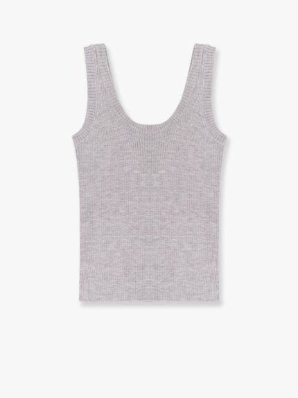 Brunello Cucinelli Cashmere And Wool Tank Top With Monili Detail