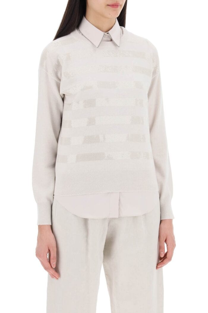 BRUNELLO CUCINELLI "cashmere Dazzling Stripe