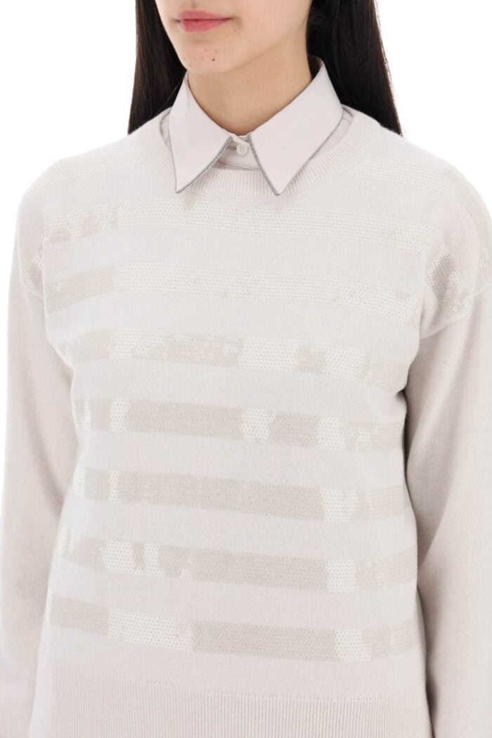 BRUNELLO CUCINELLI "cashmere Dazzling Stripe