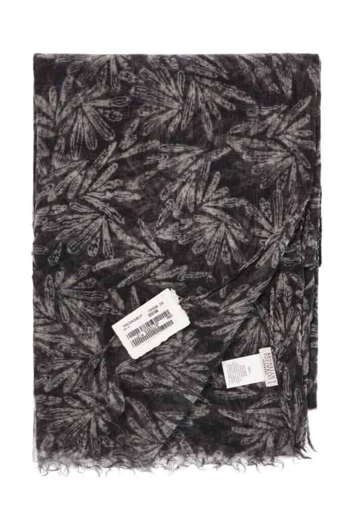 BRUNELLO CUCINELLI "cashmere Scarf With Fern Print"