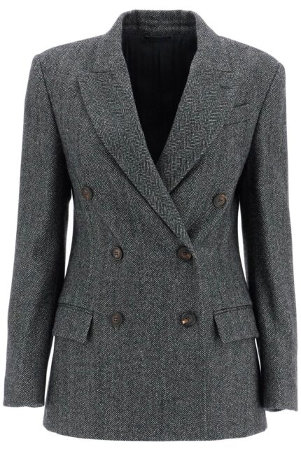 BRUNELLO CUCINELLI 'chevron Wool Carded Techno Jacket'