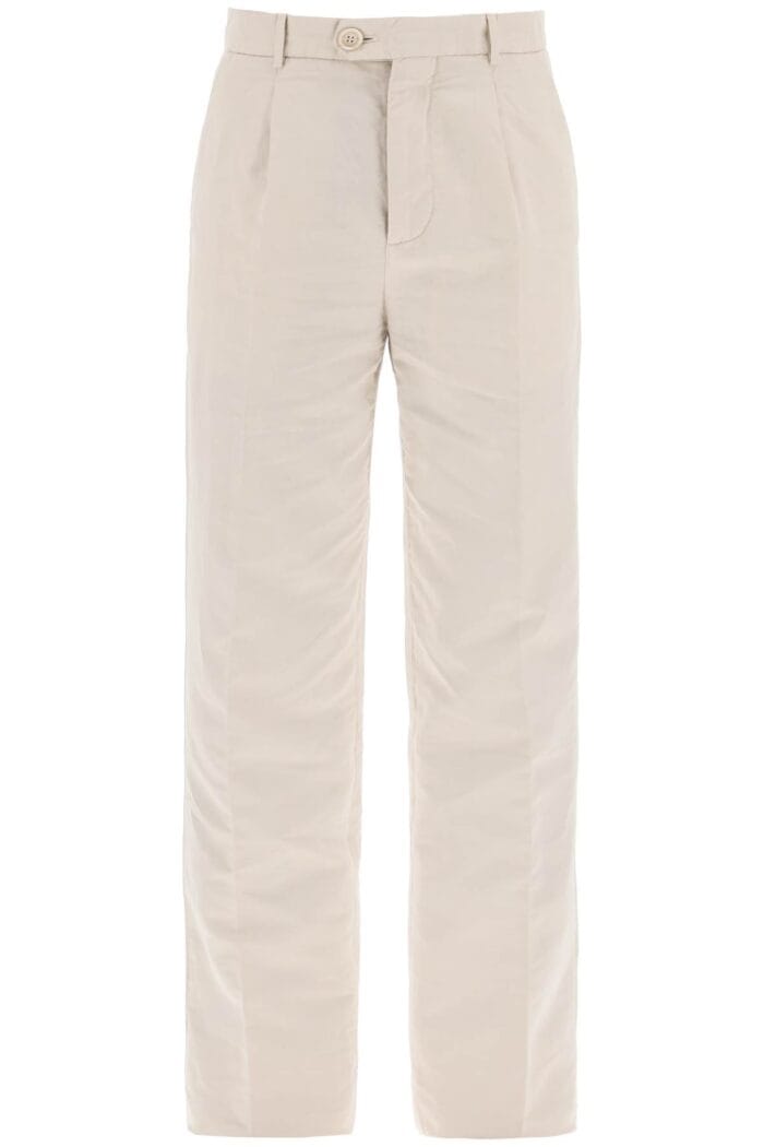 BRUNELLO CUCINELLI Cotton And Linen Gabardine Pants