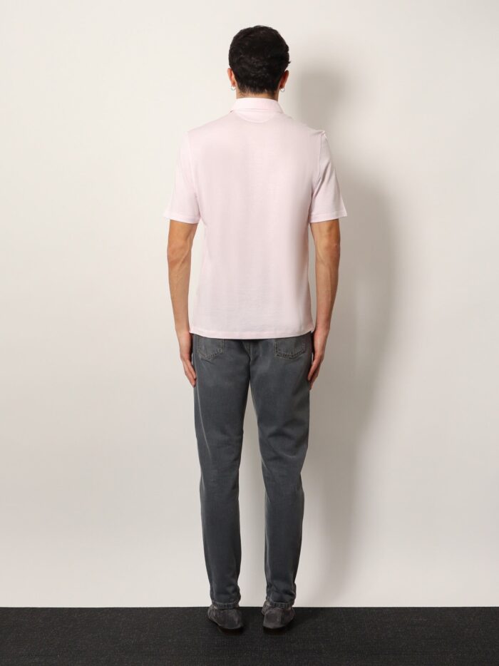 Brunello Cucinelli Cotton And Linen Polo Shirt With Classic Collar