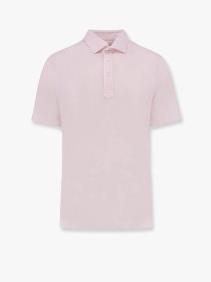 Brunello Cucinelli Cotton And Linen Polo Shirt With Classic Collar