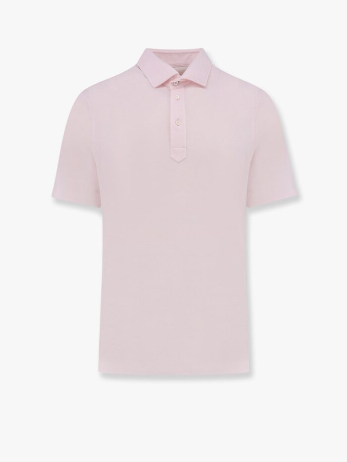 Brunello Cucinelli Cotton And Linen Polo Shirt With Classic Collar