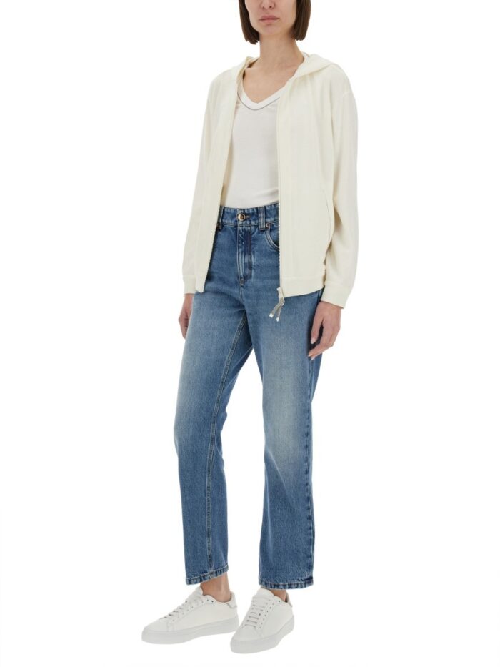 brunello cucinelli cotton and silk interlock topwear Brunello Cucinelli COTTON AND SILK INTERLOCK TOPWEAR