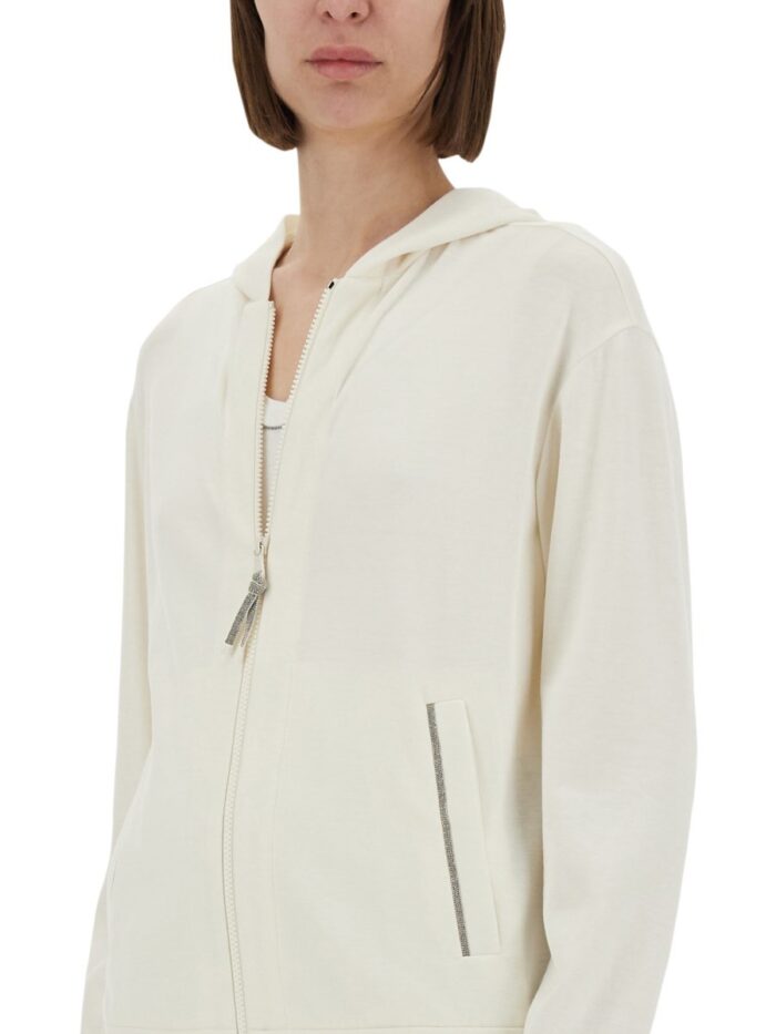 brunello cucinelli cotton and silk interlock topwear Brunello Cucinelli COTTON AND SILK INTERLOCK TOPWEAR