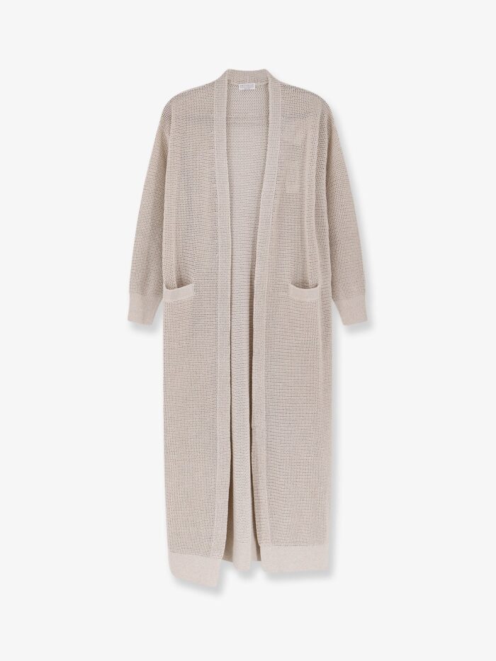 brunello cucinelli cotton and viscose long cardigan Brunello Cucinelli Cotton And Viscose Long Cardigan