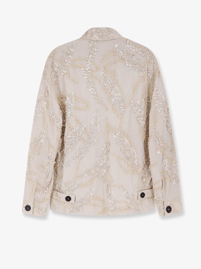 Brunello Cucinelli Cotton Blend Jacket With Embroidery