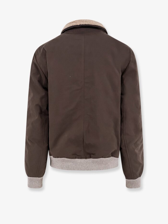 Brunello Cucinelli Cotton Blend Jacket With Fur Collar