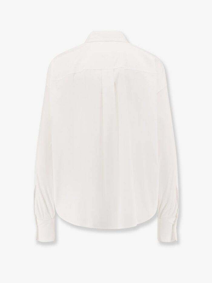 Brunello Cucinelli Cotton Blend Shirt With Monili Detail