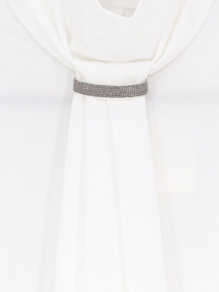 Brunello Cucinelli Cotton Blend Shirt With Monili Detail