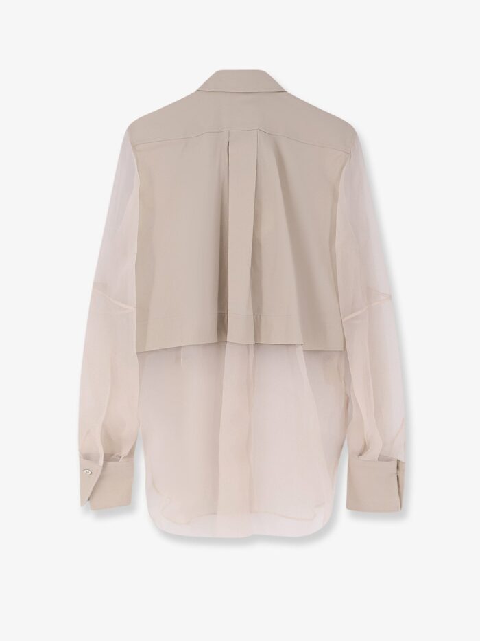 Brunello Cucinelli Cotton Blend Shirt With Monili Detail