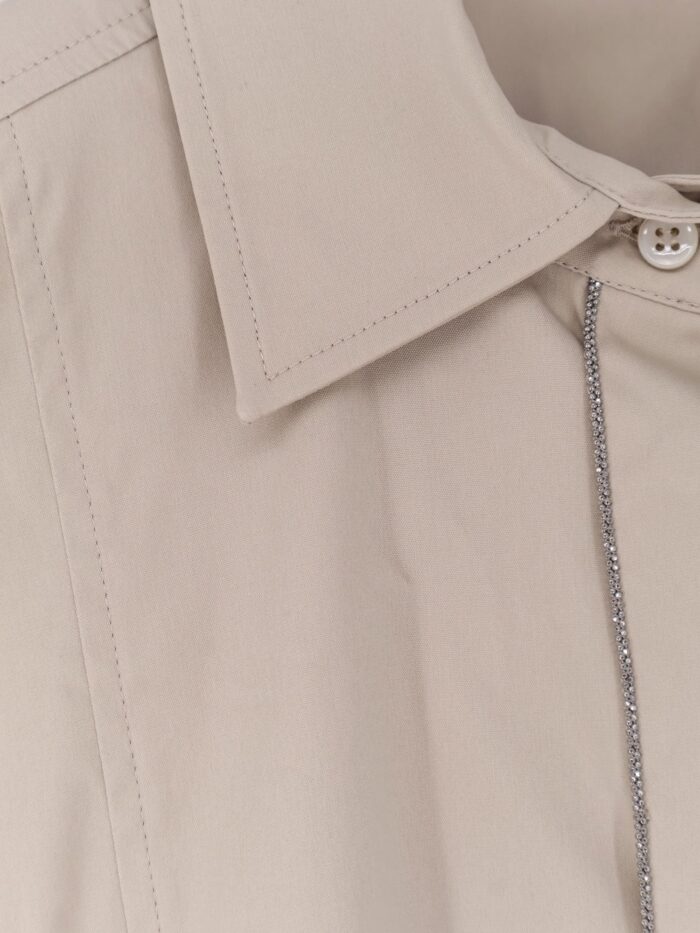 Brunello Cucinelli Cotton Blend Shirt With Monili Detail