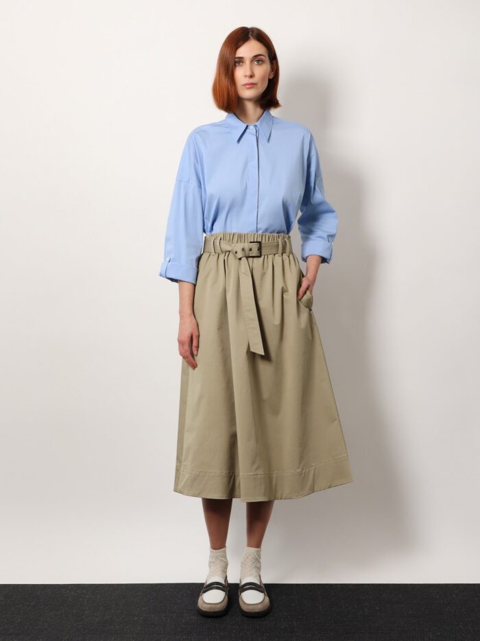 Brunello Cucinelli Cotton Blend Shirt With Monili Profile