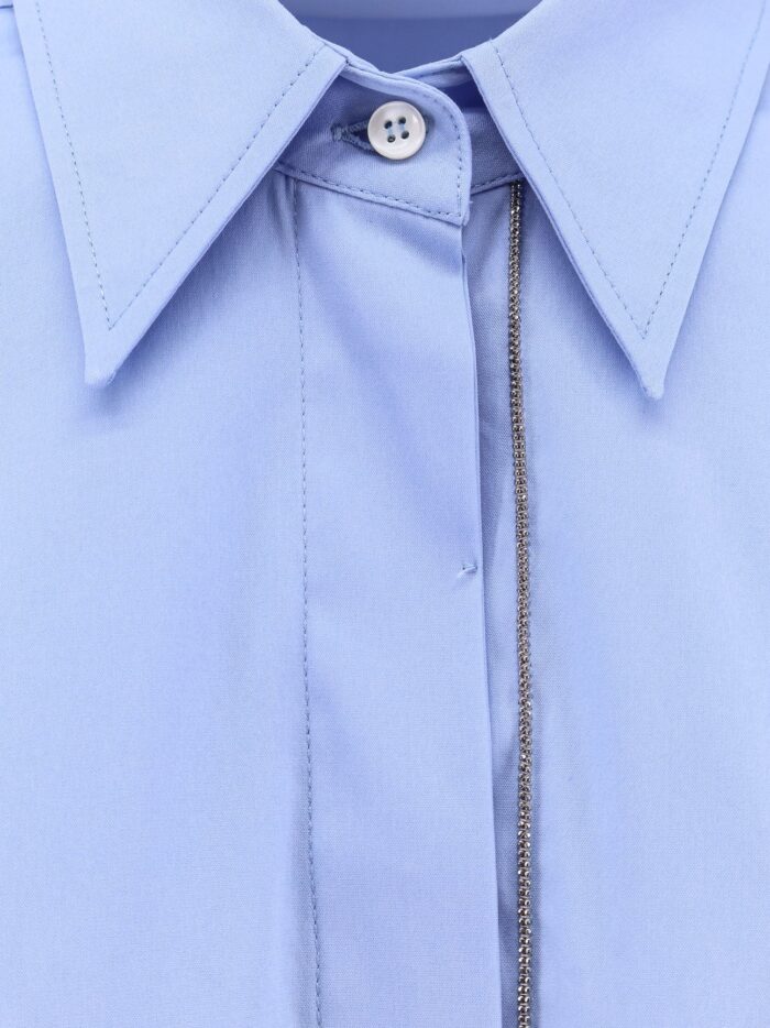 Brunello Cucinelli Cotton Blend Shirt With Monili Profile