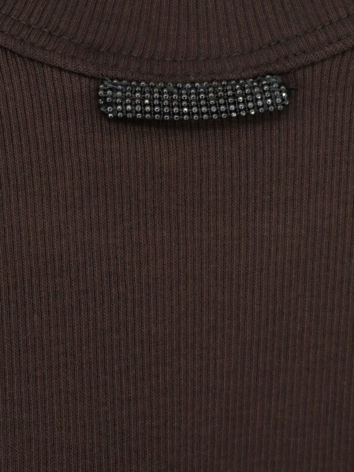 Brunello Cucinelli Cotton Blend Tank Top With Back Monili Detail