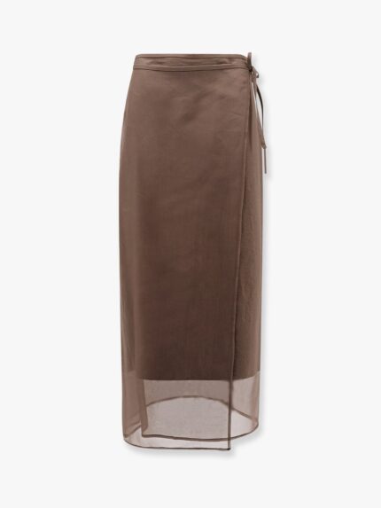 Brunello Cucinelli Cotton Blend Wrap-around Skirt
