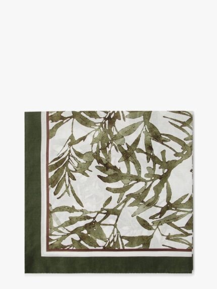 Brunello Cucinelli Cotton Foulard With Herbarium Print