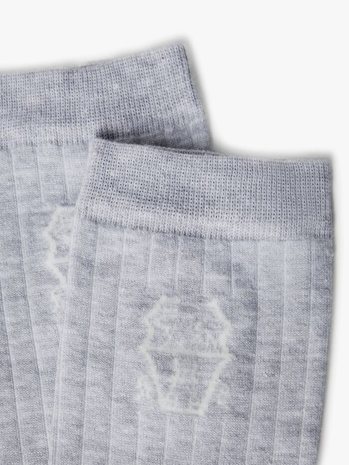 Brunello Cucinelli Cotton Logoed Socks