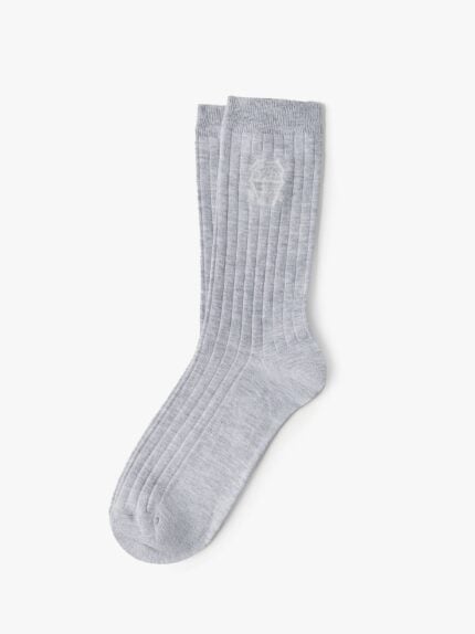 Brunello Cucinelli Cotton Logoed Socks