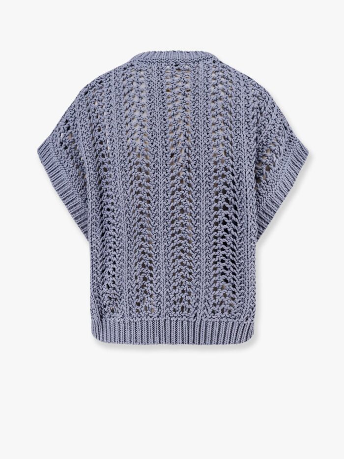 Brunello Cucinelli Cotton Ribbed Net Sweater