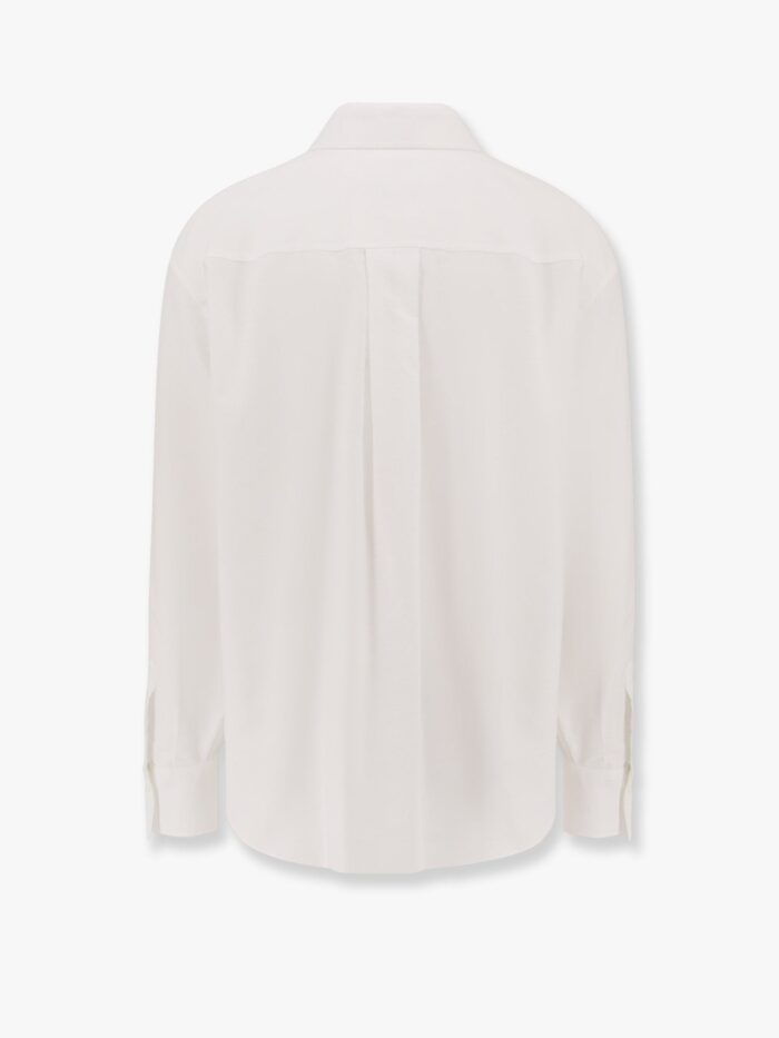 Brunello Cucinelli Cotton Shirt With Logo Embroidery