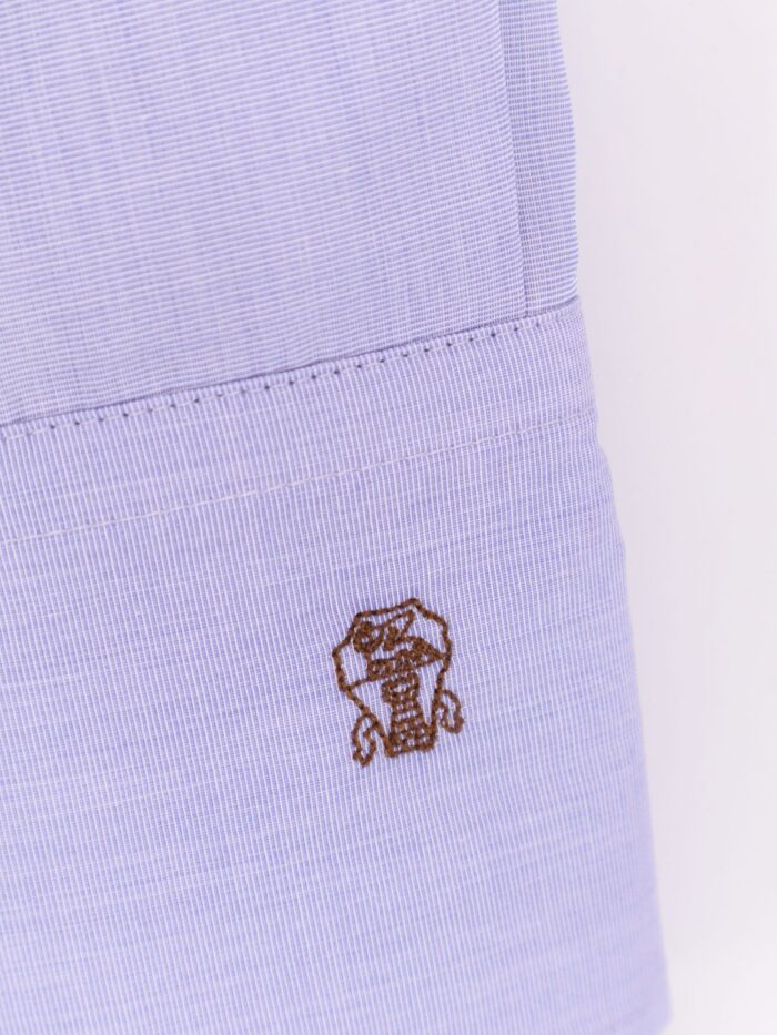 Brunello Cucinelli Cotton Shirt With Monili Detail
