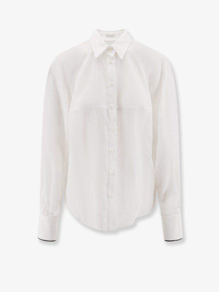 Brunello Cucinelli Cotton Shirt With Monili Detail