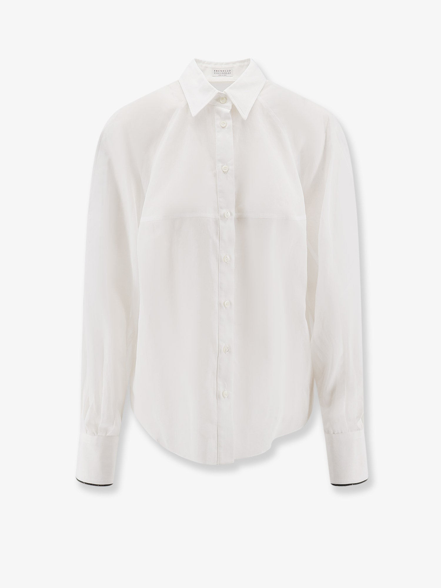 Brunello Cucinelli Cotton Shirt With Monili Detail