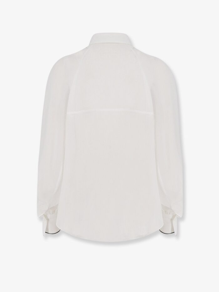 Brunello Cucinelli Cotton Shirt With Monili Detail