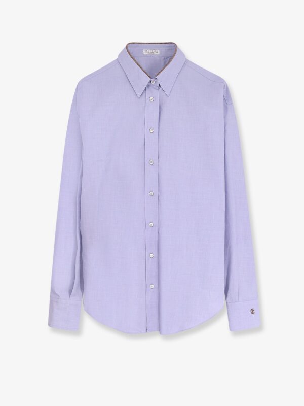 Brunello Cucinelli Cotton Shirt With Monili Detail