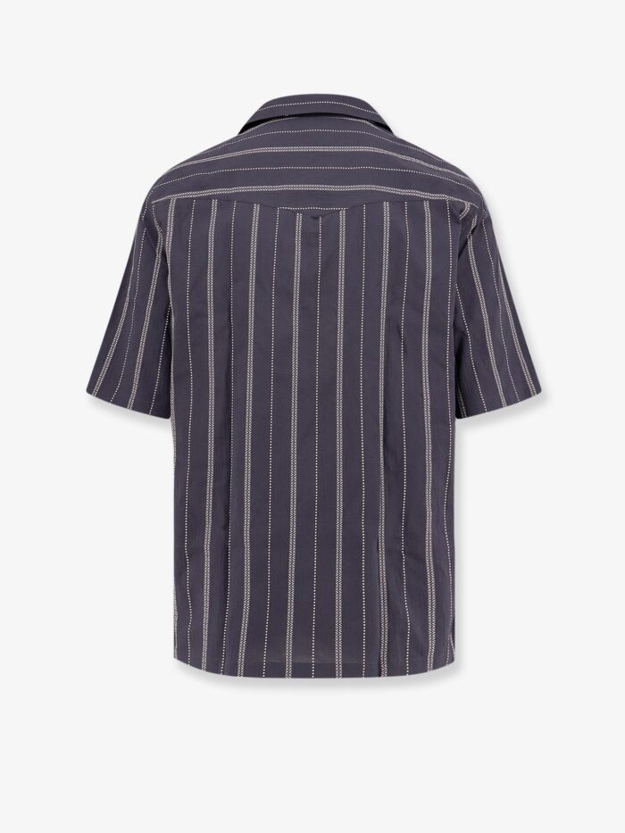 Brunello Cucinelli Cotton Shirt With Striped Motif